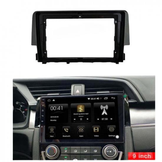 For Honda Civic 2016~21 Car Radio Stereo Fascia Frame Panel Trim Bezel Harness