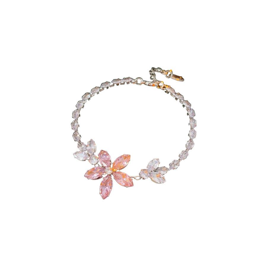 Zircon Flower Pendant Bracelet For Women With Elegant Design For Summer