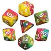Pretty Color Game Dice 7Pcs - Perfect Gift for DND Board Game Accessories Lovers