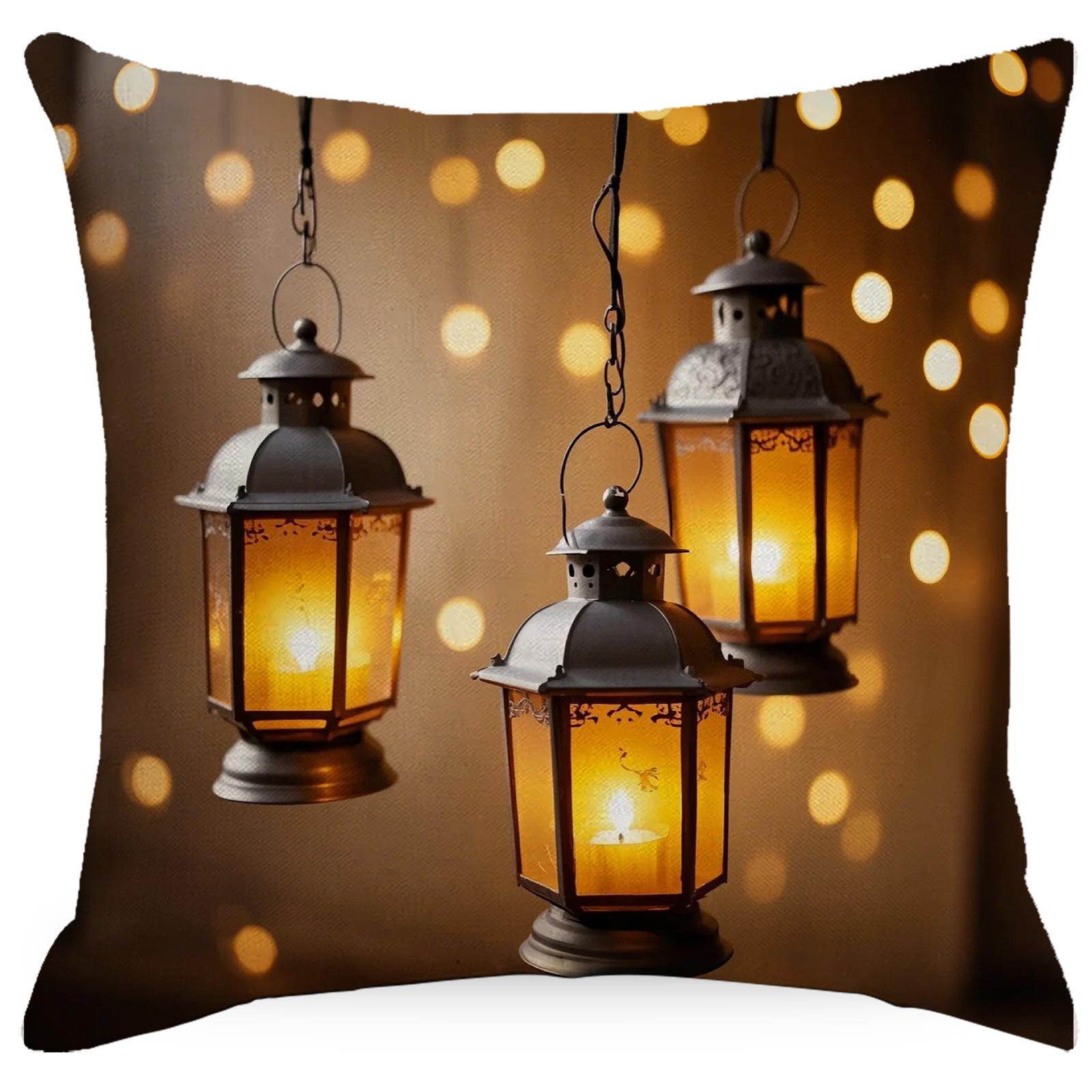 

Этническая наволочка «Золотая луна» Праздничное украшение для дома Подушка-сиденье в виде фонаря Гостиная Дом Диван Обнимать 45 * 45Cm