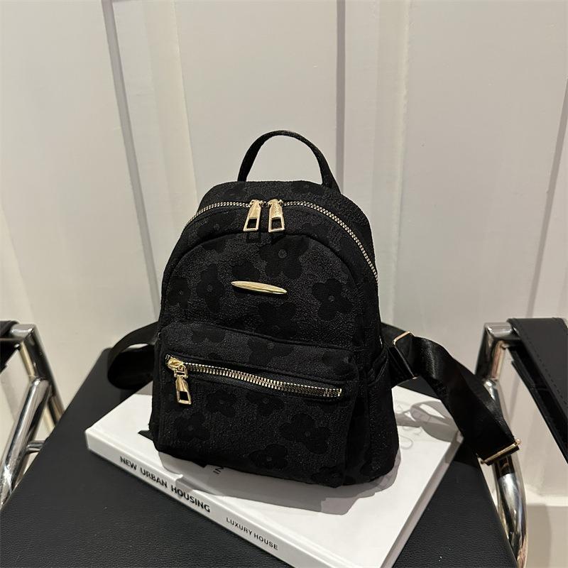 Flower fashion versatile casual bag niche gentle backpack going out bag is popular today