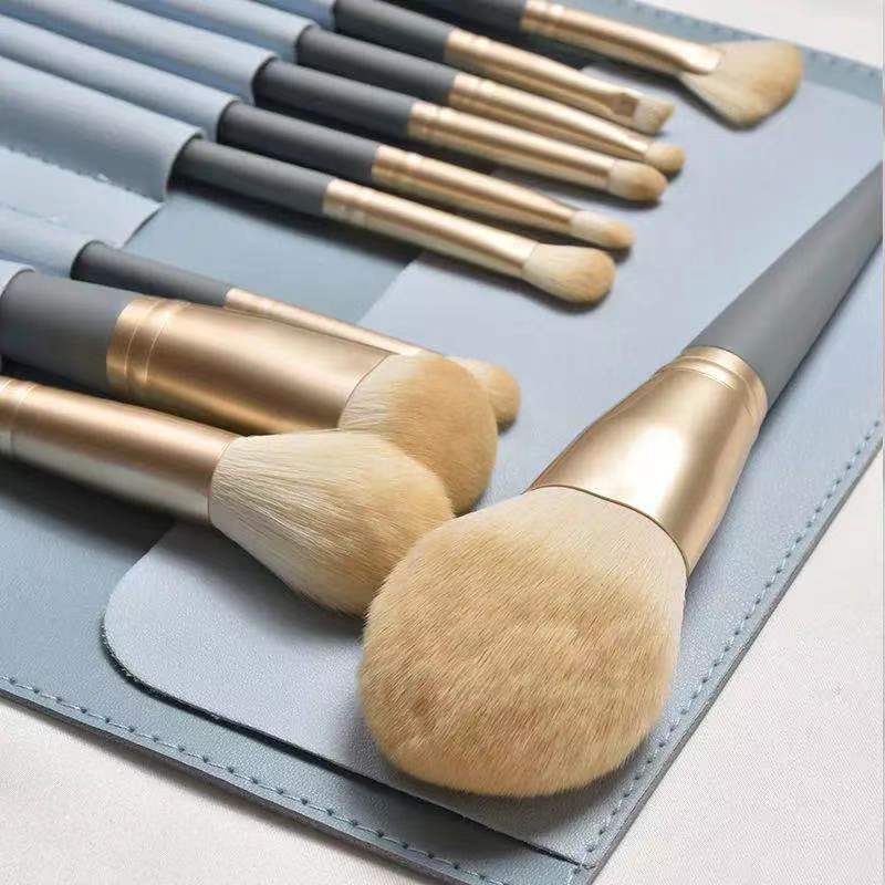 Makeup Brush 10-piece Makeup Soft Hair Flexible Durable Non-sticking Powder Tan Red Brush Foundation Brush Makeup Tools 10-piece Makeup Brush