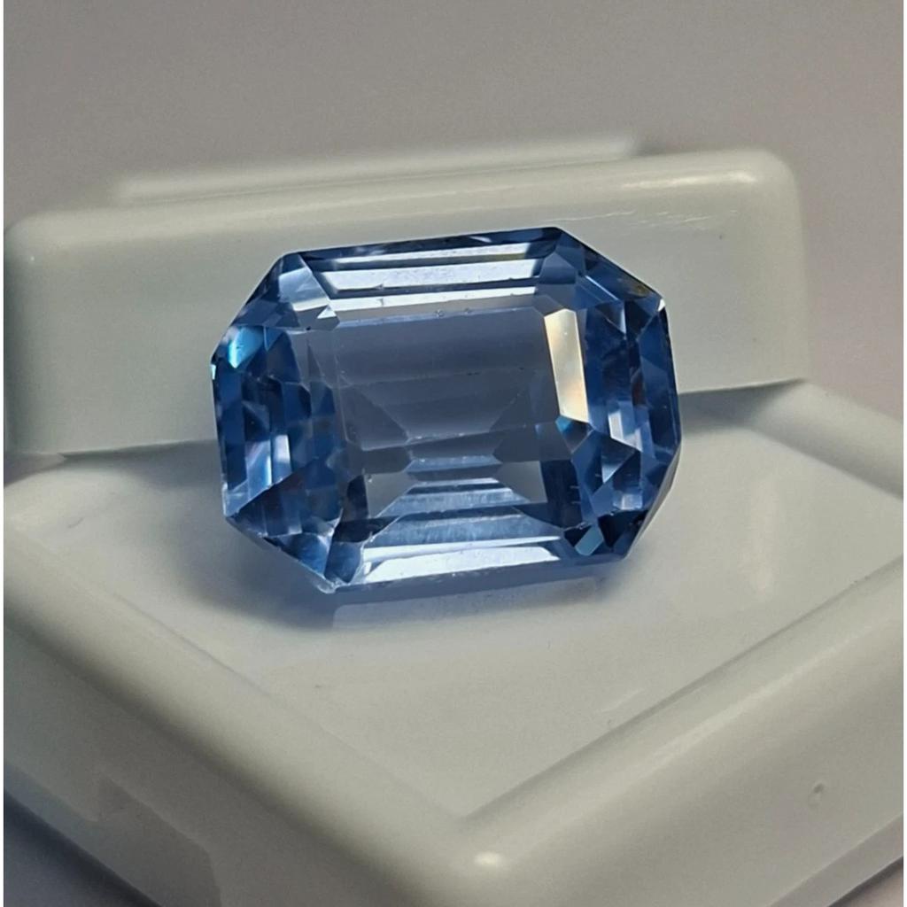 Emerald Cut Natural Aquamarine Blue 15-17 Ct Beautiful Certified Loose Gemstone