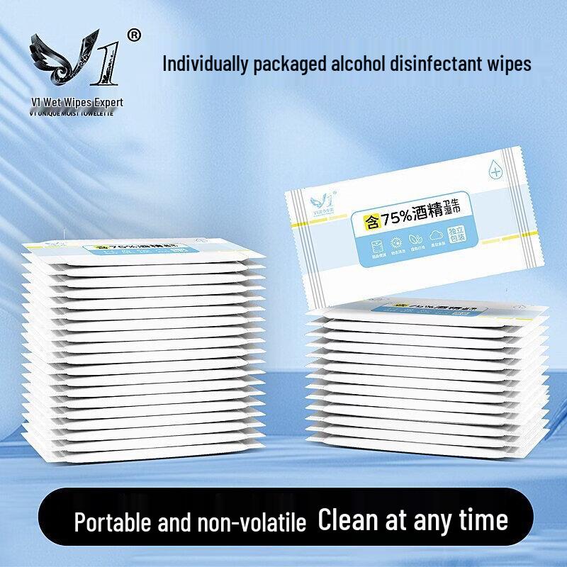 V1 75% Alcohol Disinfectant Wipes, 100 Count