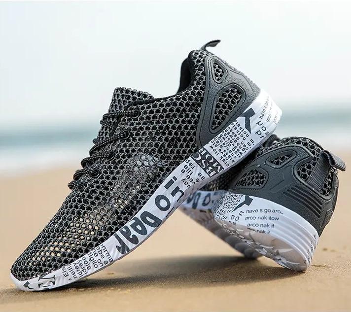 

Летние мужские туфли, дышащие, тонкие, полые, сетчатые, одинарные, большого размера, мужские, спортивные, повседневные, беговые, модные туфли 46 темно-серого