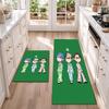 mrs. green apple  Flannel Kitchen Floor Mat – Non-Slip, Absorbent and Easy to Clean Suitable for Kitchens, Entryways Bedroomsand Bathrooms