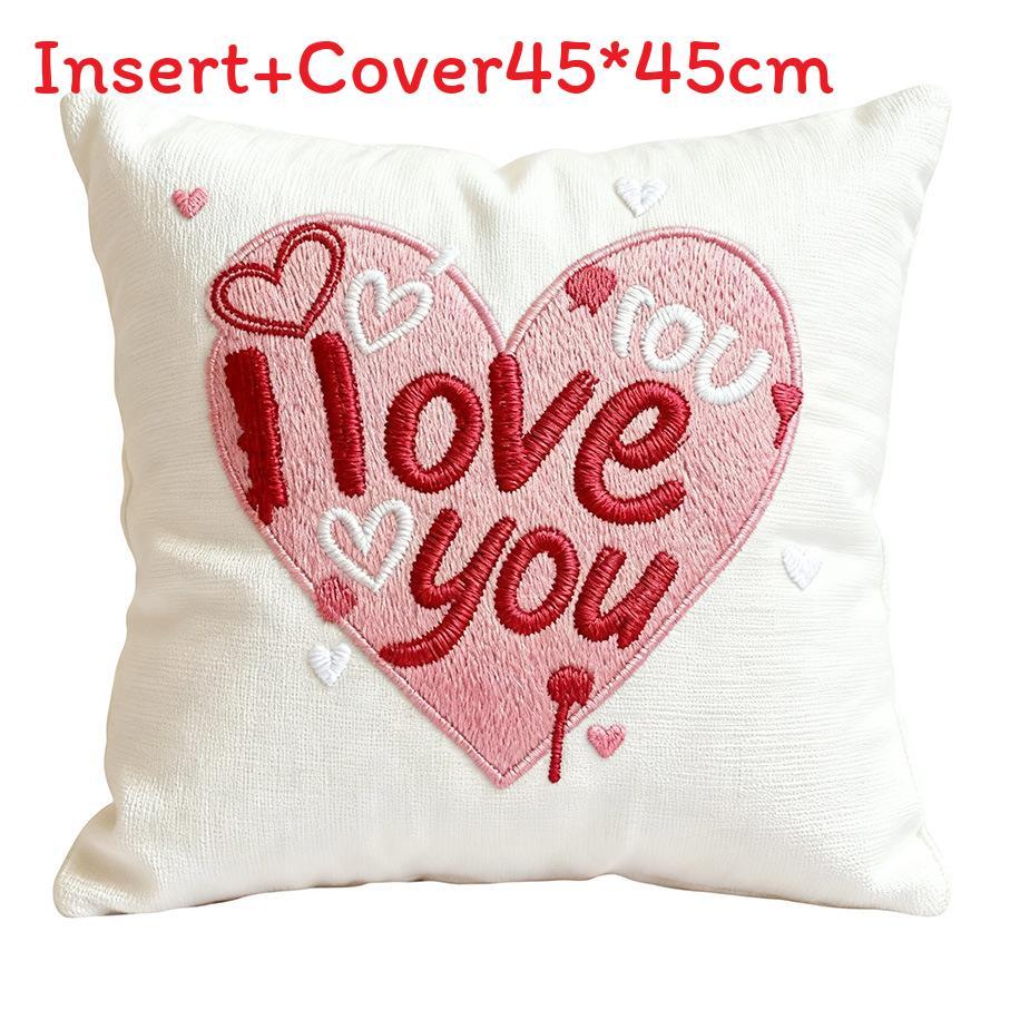 New Chinese Style Heart Decor Cushion Cover With Plush Material For Living Room Gift