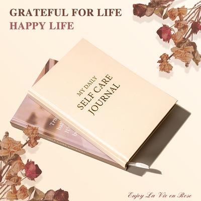 Self-Care Journal Kniha Vděčnost Deník Štěstí A5 Notebook Fabric Book Planner Denní diář pro ženy s řízeným sebereflexem