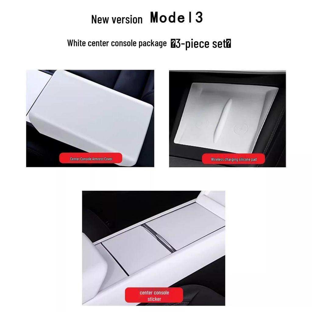 TPE Armrest Box Cover for Tesla Model 3/Y - Center Console Protector