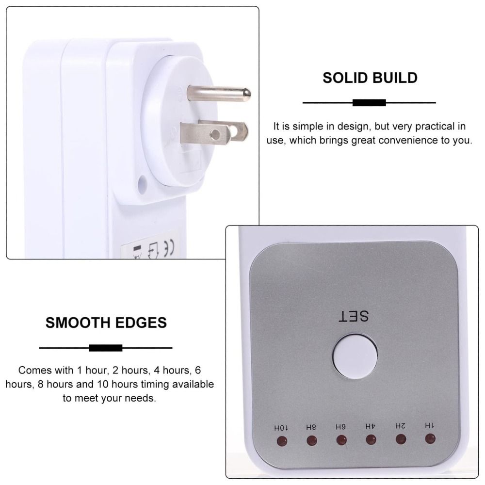 Plug-in 10Hr Timer Switch Countdown Time Setting Switch Timer Electronic Wattmeter  Household