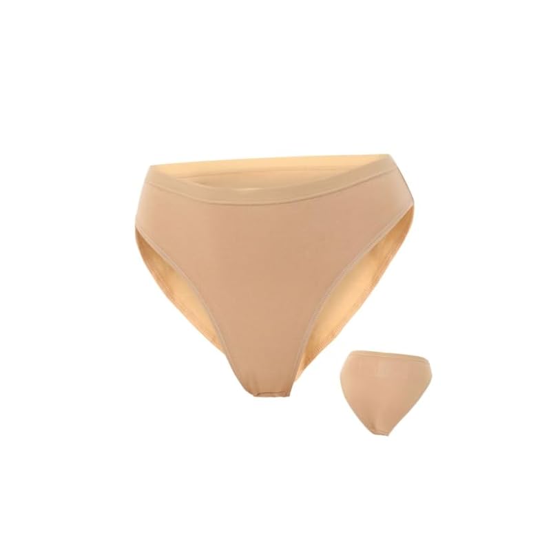 [Merrytutu] Ballet Under Shorts Leotard Underwear Cotton Blend Rhythmic Gymnastics Dance Cheer Junior Adult (140cm, Beige)
