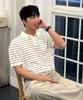 XOX Button Collar Summer Cool Crop Short Sleeve Knit [Ivory St]
