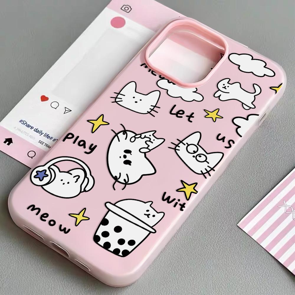 

Расписной чехол для телефона для iPhone 15 11 13 14 для 15 16 Pro Max 12 13 16 Pro Милый Модный Смешной Чехол для телефона со шнурком Последние Рекомендации по самым продаваемым товарам iPhone 11 розовый