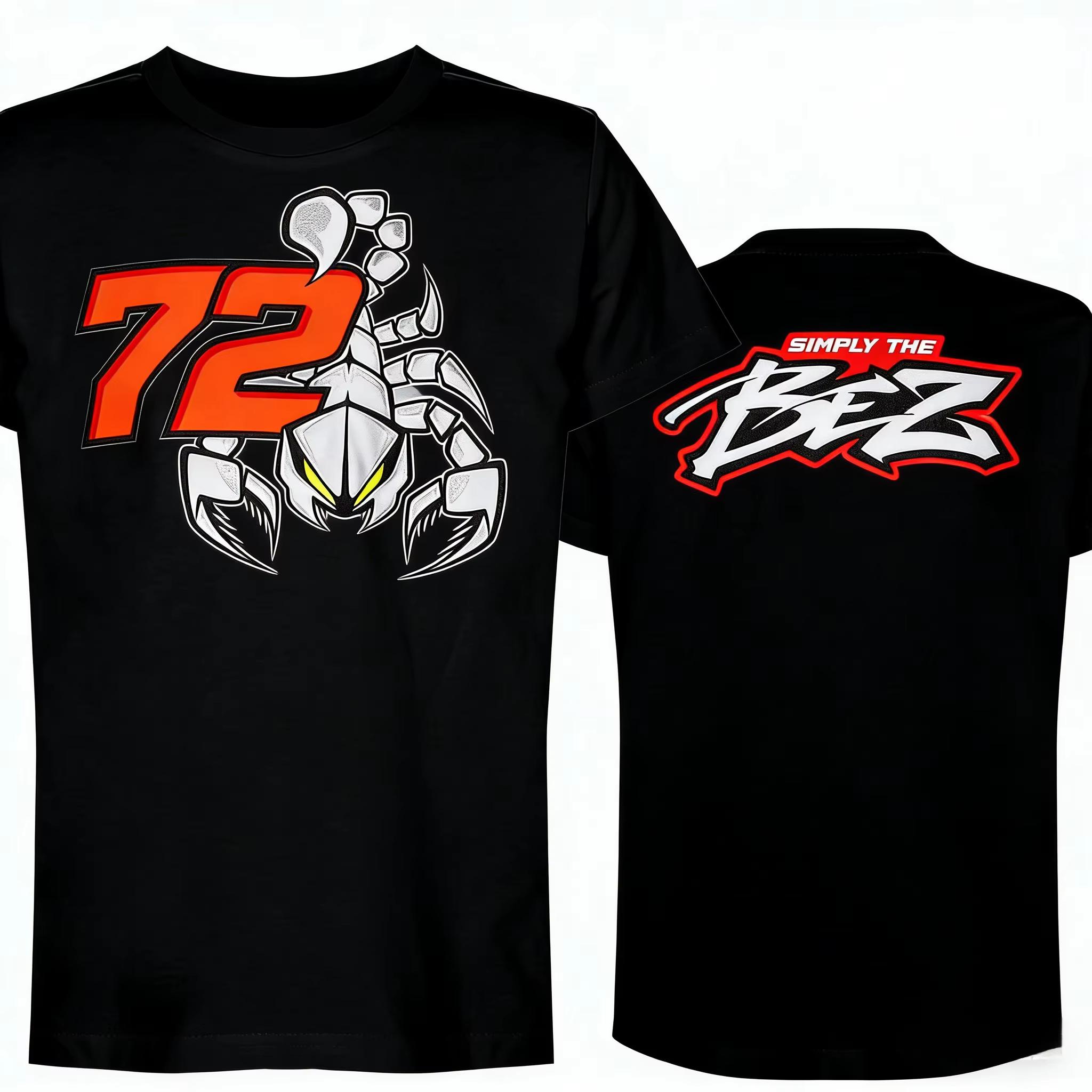 

Marco Bezzecchi 72 Bez Graphic Men T-Shirt Oversized 100_ Cotton Unisex O-Neck Short Sleeve Y2k Short Sleeves Classic 4XL