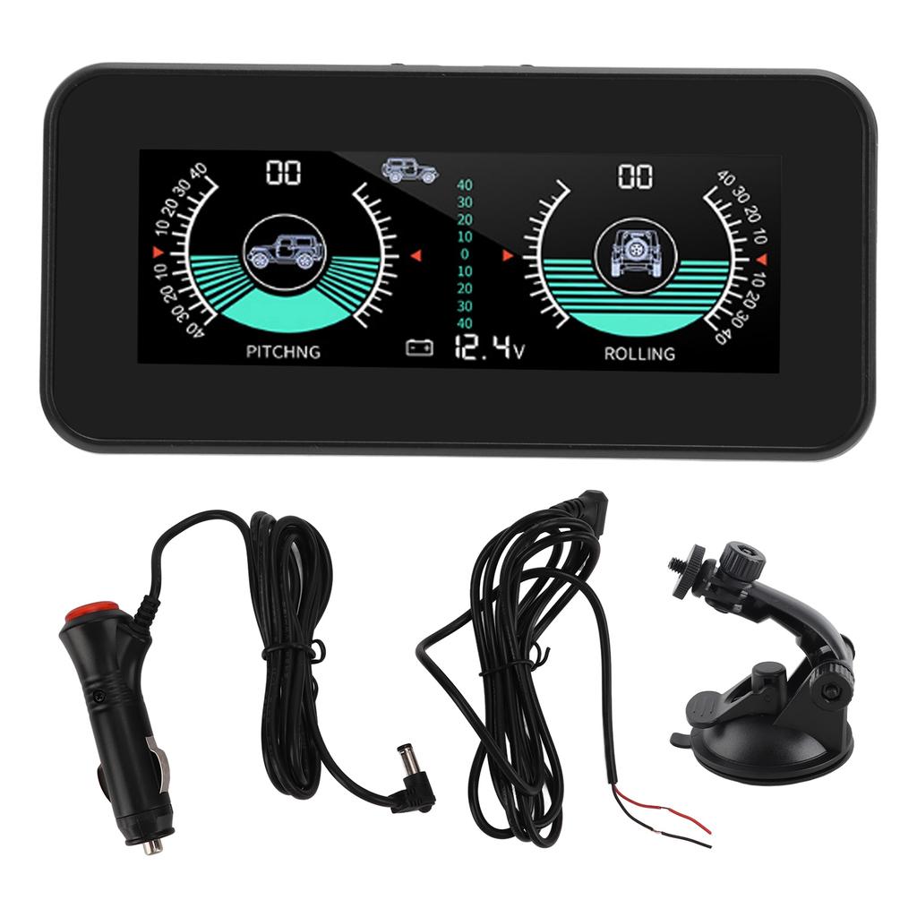 Universal Intelligent Car Inclinometer Tilt Gauge High Resolution HUD Digital Angle Slope Meter for