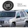 Engine Start Stop Button Cover Push Start Button Trim Sticker for Jeep Grand Cherokee 2014- Aluminum Alloy Black (Set of 2)