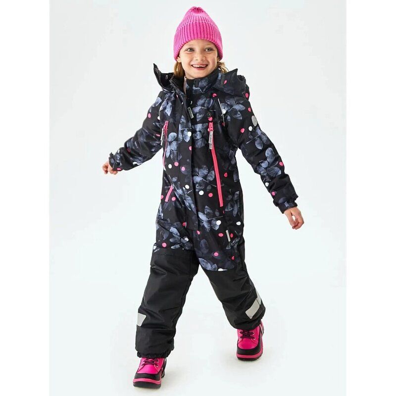 European-Style Children's One-Piece Ski Suit, Unisex Ski Outfit for Boys and Girls, Waterproof, Windproof, and Warm, Suitable for Older Children