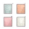 3 Pcs Cleaning Cloth Pineapple Pattern Good Absorption Coral Fleece Rectangle Hanging Hand Towel Kitchen Supplies