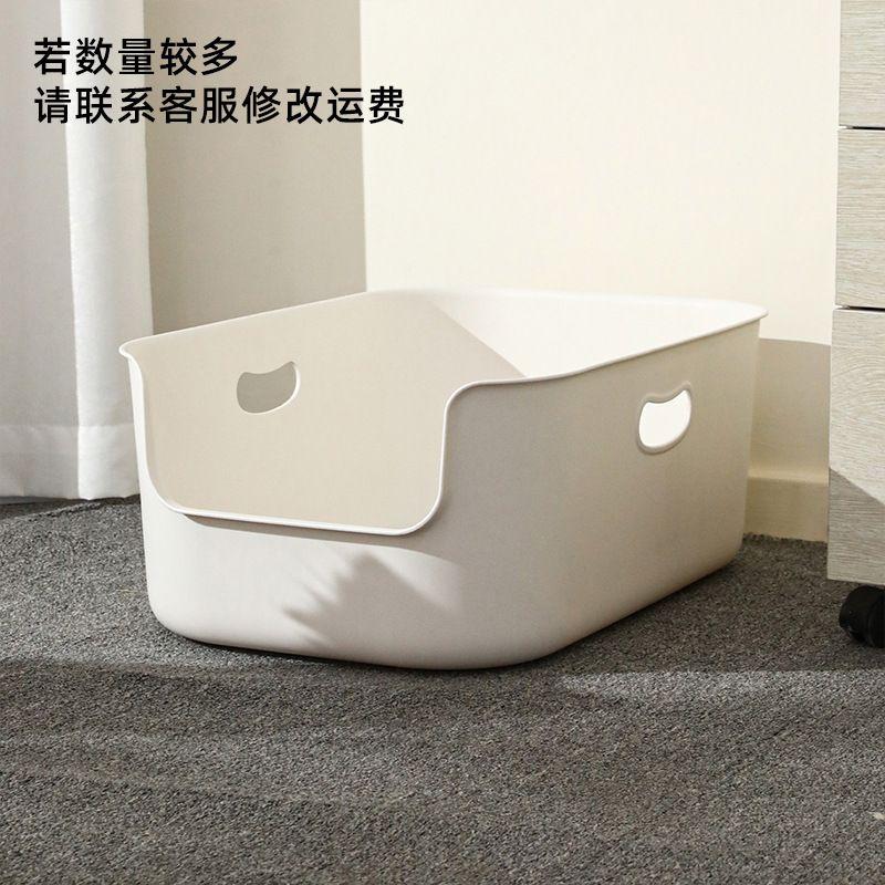 

Большой Мак Кошачий туалет Увеличенный и Углубленный Защита от брызг Прочный Устойчивый к падениям Открытый Кошачий туалет Товары для питомцев White large 58*38*22