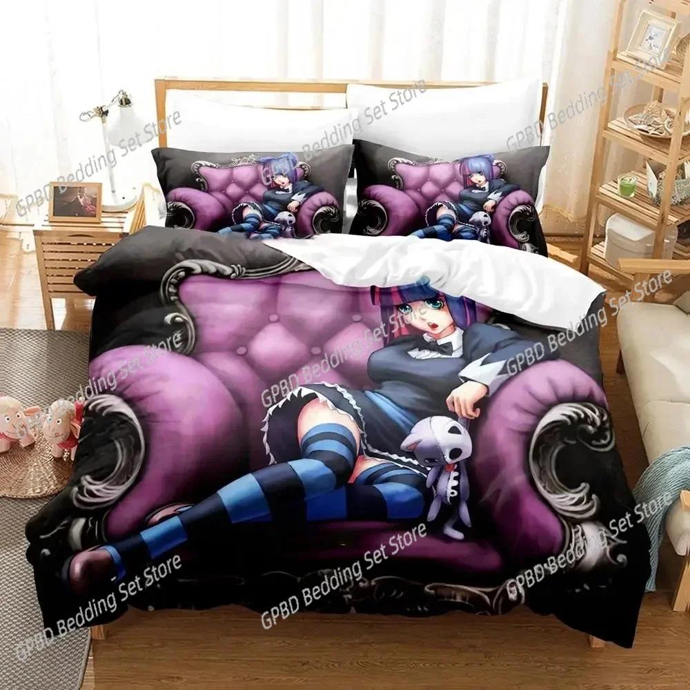 Anime Panty Stocking Garterbelt Bedding Set Duvet Cover Bed Set Quilt Cover Pillowcase Comforter king Queen Size Boys Adult
