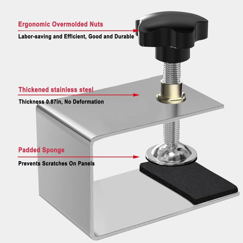 2Pcs Woodworking Jig Cabinet Tool Home Furniture Accessories Steel Drawer Front Installation Clamps Drawer Panel Clips Hand Tool