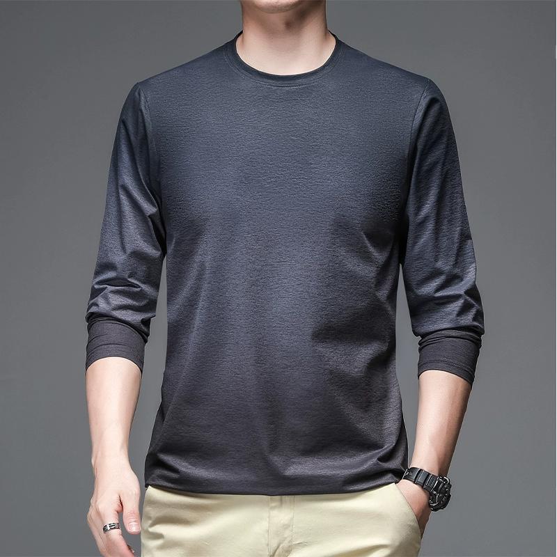Fashion Gradient Graphic Men's T Shirts Autumn Man Clothes Crew Neck Long Sleeve T-Shirts Tops Men's T-Shirt Outdoor Pullover