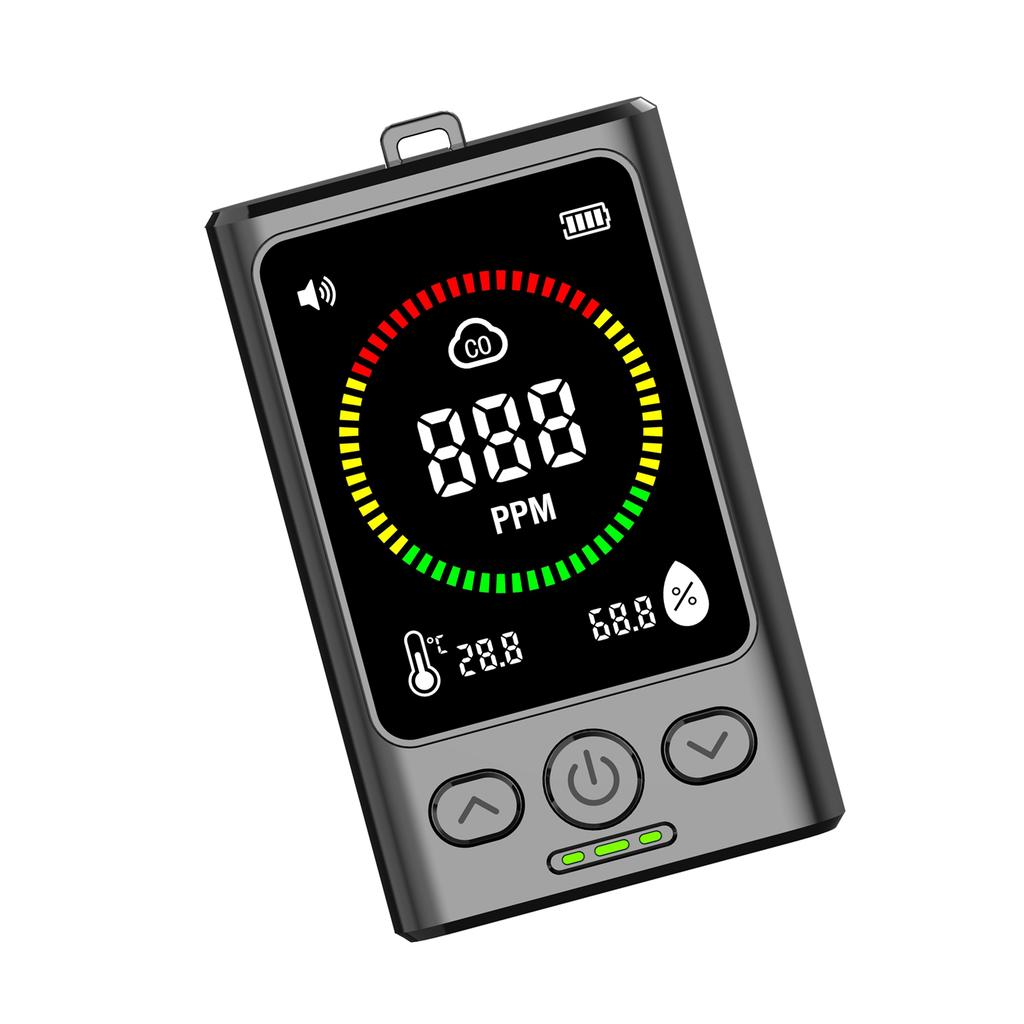 Portable CO Detector Rechargeable Digital Display CO Alarm for Homes Garages and Offices