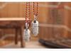 Titanium Steel Lengyan Mantra Pendant Necklace - Retro, Openable Amulet for Men & Women