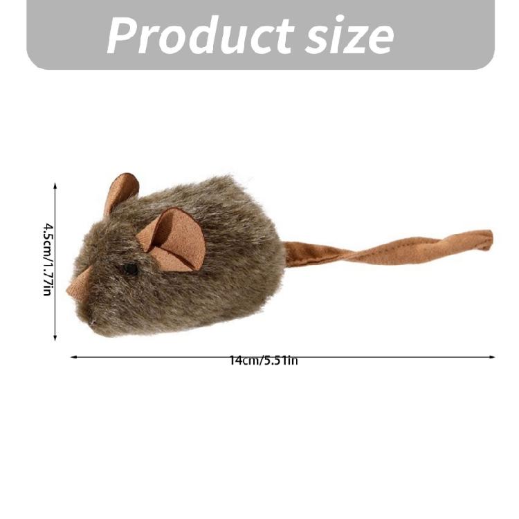Automatic Squeaky Plush Mouse Toy For Pet Cats With Chirping Sound And Simulation Movement for Indoor Cats Enrichment