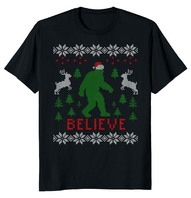 

Футболка унисекс Bigfoot Believe Christmas Ugly