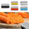 1 Set Vegetable Grater Double-sided Manual Cheese Grater Stainless Steel Vegetable Chopper with Cleaning Brush for Home