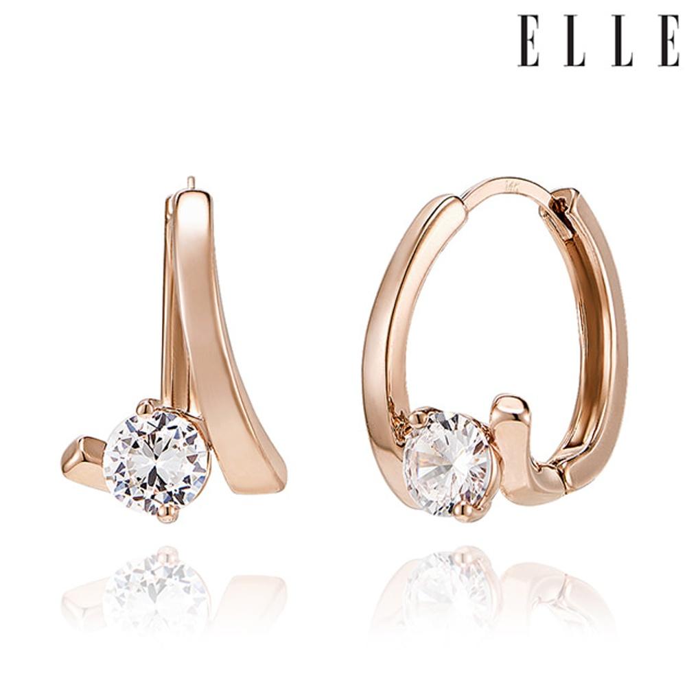 

14K Pure Wave One-Touch Earrings (Gold Pin) ELGPEE411