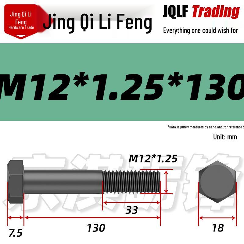 M8-M27 Sechskantschraube mit Feingewinde, Teilgewinde für Maschinenbau, Festigkeitsklasse 12.9