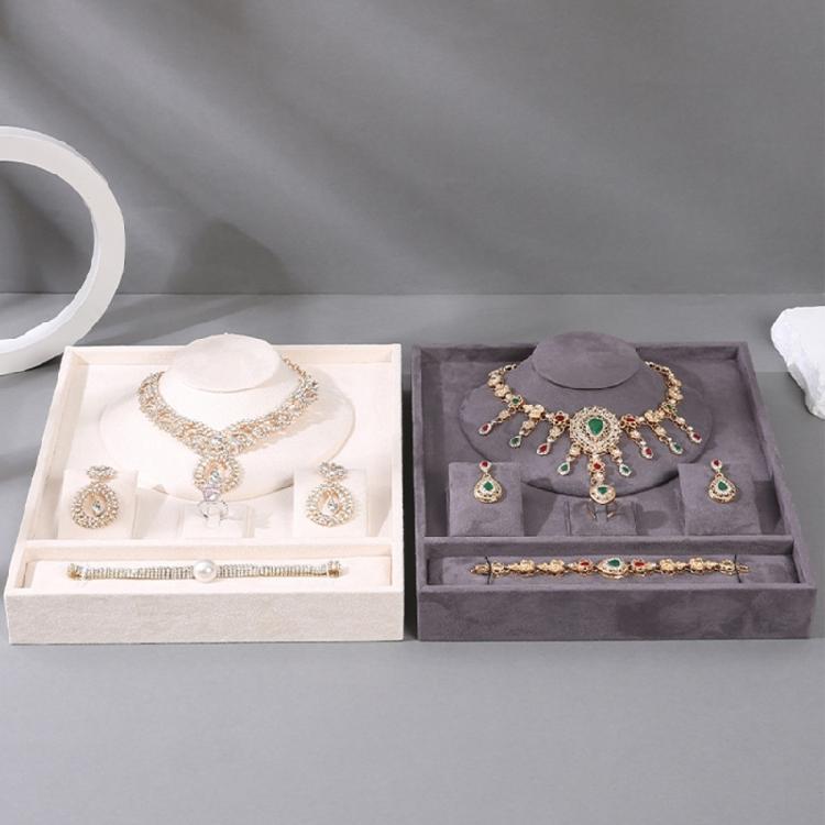Velvets Jewelry Storage Tray for Drawer Organization Portable Rings Organizer Multifunctional Necklace Bracelets Case