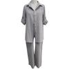 2024 Spring/Summer Women's Lapel Long Sleeve Cardigan and Pants Two-Piece Set