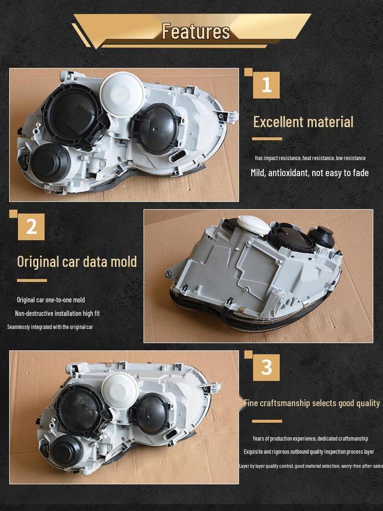 Headlight Bar Light Strip with Lens for Mercedes-Benz W203 C-Class C180 C200 C260