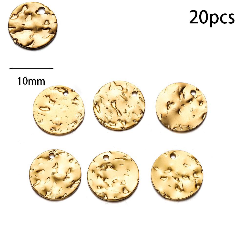 20 teile/los Edelstahl Runde Falten Charms Anhänger Zubehör Für DIY Halskette Armband Schmuck Machen