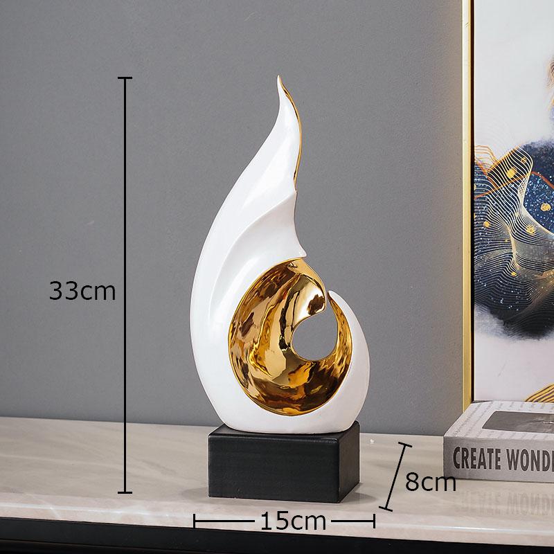 Creative Wind Image Modern Artwork TV Cabinet Desk Decoration Ornaments Abstract Crafts Ceramic Sculpture Room Aesthetic Decor