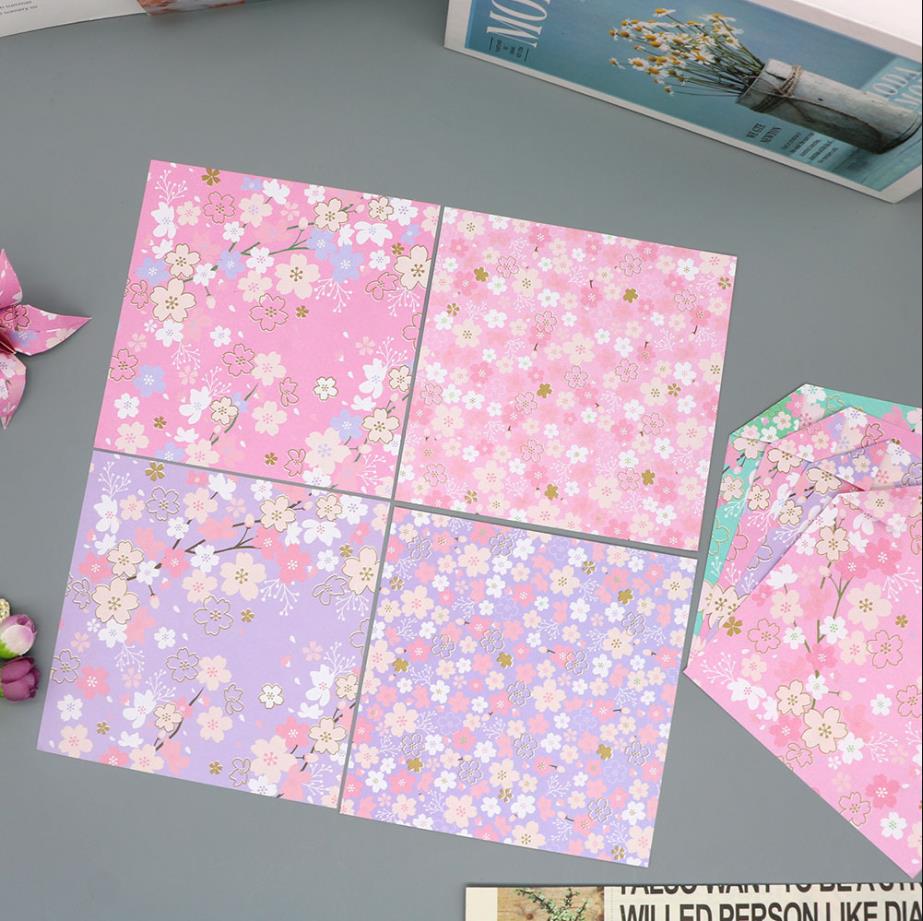 Premium Double Sided Japanese Folding Paper with Japanese Wind Flower Thousand Paper Crane Paper Cut Paper Printing Origami