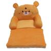 Kids Folding Sofa Plush Fabric Sponge Cartoon Pattern Toddler   Open Couch for Rest Rding
