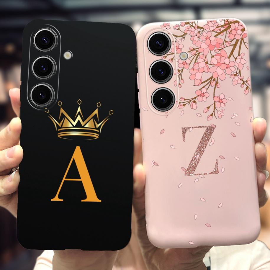 For Samsung Galaxy S24 5G Case SM-S921B Capa Fashion A Z Letters Soft Silicone Back Cover For Samsung S24 Ultra S24+ S 24 Bumper