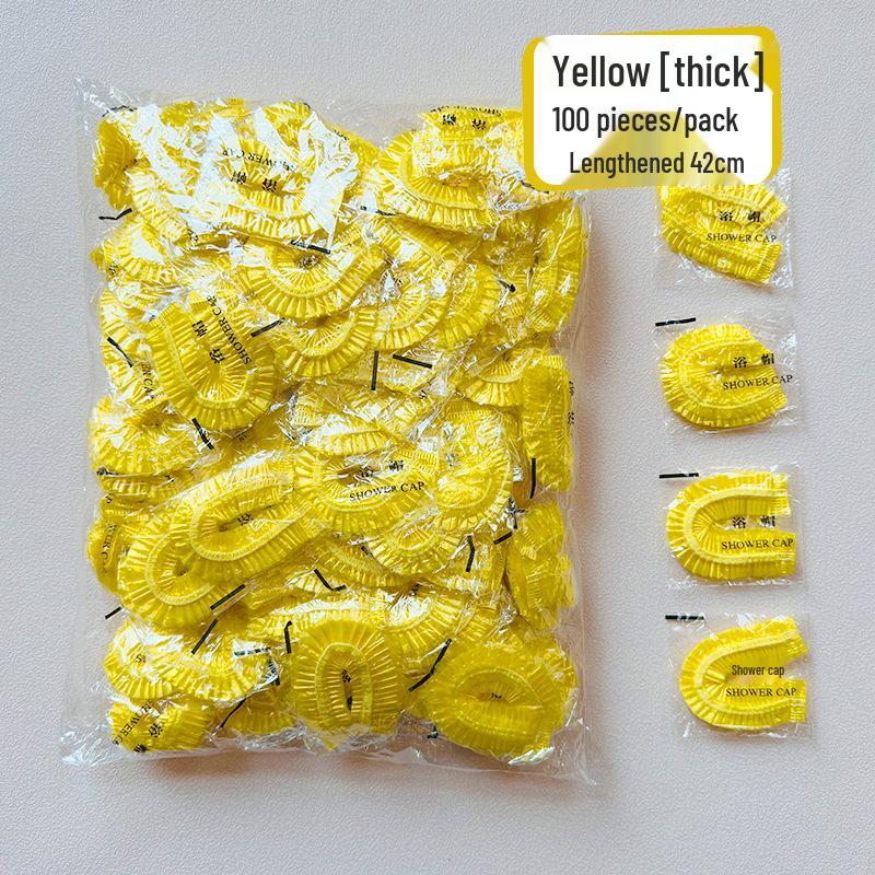 100-Pack Thick Disposable Shower Caps for Bathing & Hair Styling