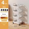 Mobile Snack Storage Rack with Wheels - Versatile Kitchen Shelf Trolley