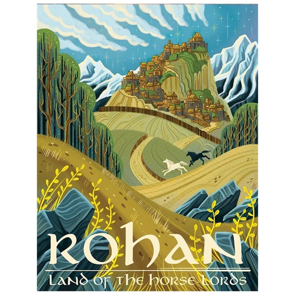 Diamond Painting Abstract Ring Art Retro Full Drill Kit Vintage Film Mordor Castle Lord Magic Kid Bed Room Decor