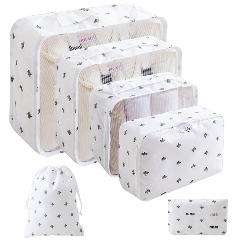 Eight-Piece Travel Storage Bag Set for Organizing Clothes