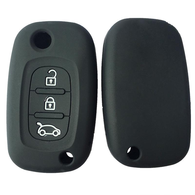 Silicone Key Case Cover For Renault Megane 3 Fluence Arkana Clio For LADA Vesta Largus Granta XRay Kalina Priora Sedan Key Cover