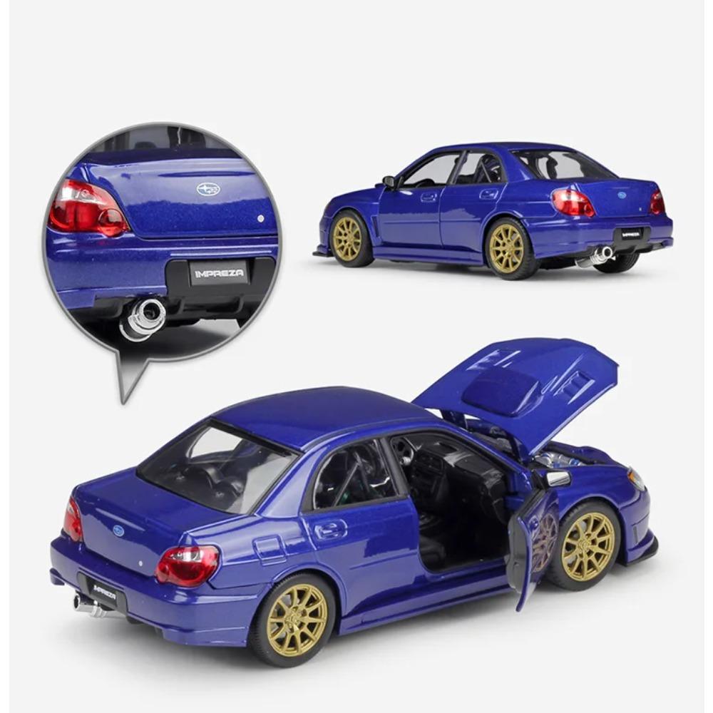 WELLY 1/24 Lmpreza Performance APR Subaru Alloy Miniature Scale Car Model Diecast Metal Collection Childrens Toy Vehicles Gifts