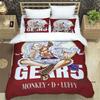 ONE PIECECartoon Monkey D. Luffy Bedding Set (duvet Cover and Pillowcases), Extra-large/large Size, Machine Washable, a Holiday