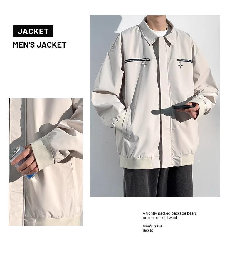 Heren Japanse Trendy Waterdichte Bergklimjas - Lente/Herfst 2025 Losse Kraag Coole Stijl