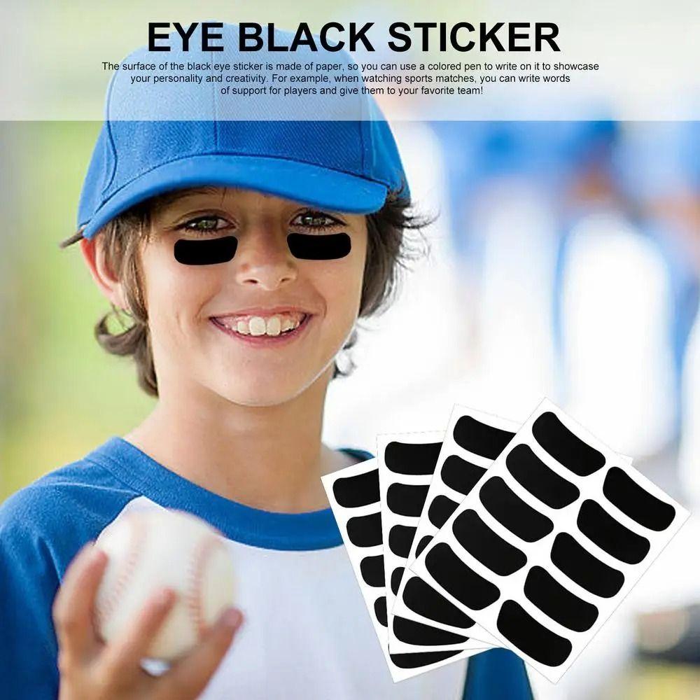 Face Baseball Eye Stickers Under Eye Eyeblack Sticker Adults Kids Eye Strips Sports  Fans Decals